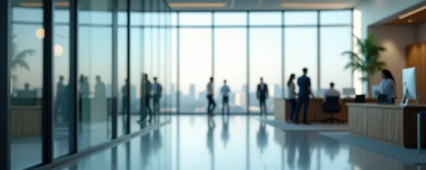 Espace de travail moderne automatisé symbolisant la gestion intégrée des absences et des effectifs